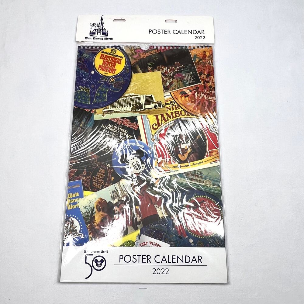 New Walt Disney World 50th Anniversary 2022 Poster Calendar